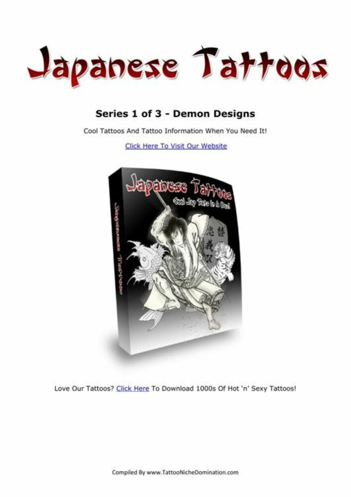 Japanische Tattoos - Serie 1 von 3 - Japanese Demon Designs. Große Auswahl an Tattoo Design Vorlagen, Motiv: Japanische Dämonen. main product photo