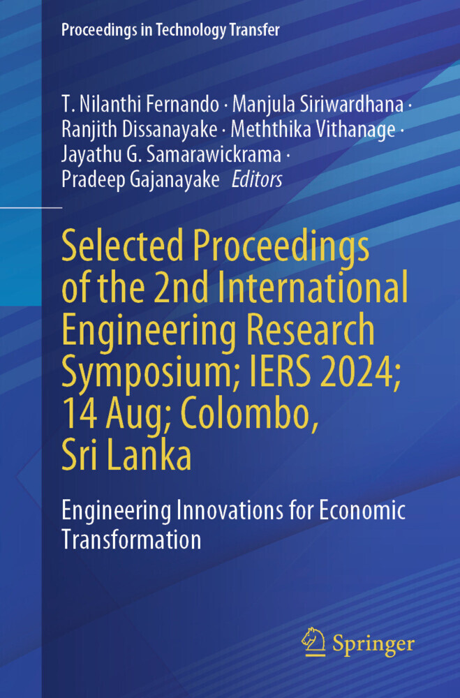 Selected Proceedings of the 2nd International Engineering Research Symposium; IERS 2024; 14 Aug; Colombo, Sri Lanka main product photo