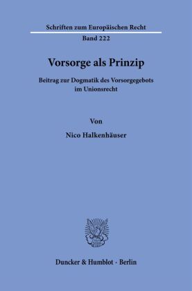 Vorsorge als Prinzip