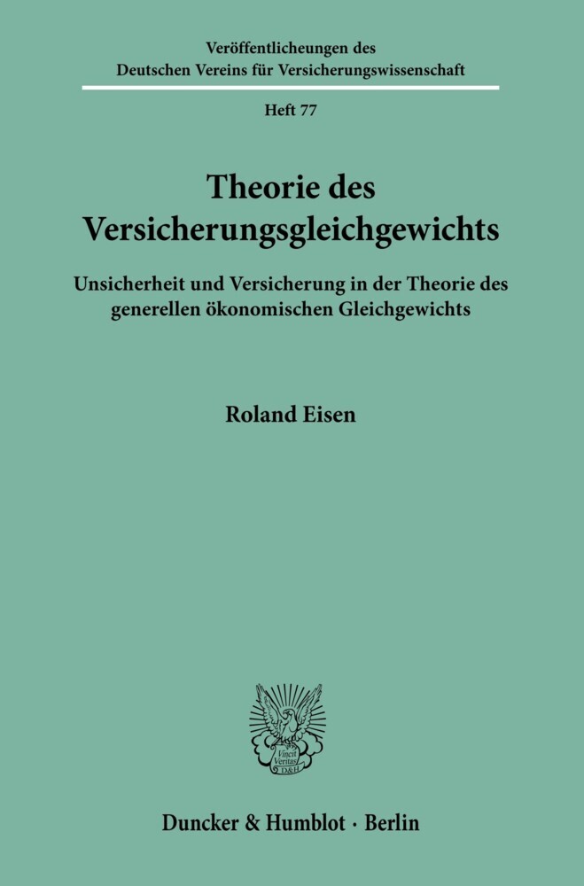 Theorie des Versicherungsgleichgewichts. main product photo