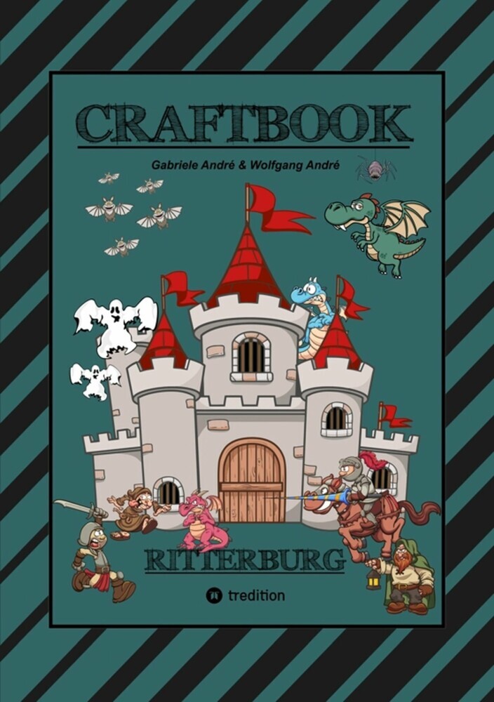 CRAFTBOOK - 100 SEITEN RITTER MALMOTIVE - BURG BASTELANLEITUNG - RÄTSEL - WAPPEN - KÖNIGE - SCHILDER - PINZESSINNEN main product photo