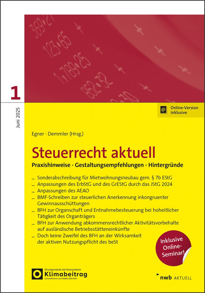 Steuerrecht aktuell 1/2025 main product photo