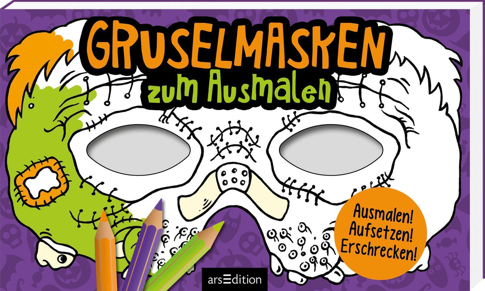 Gruselmasken zum Ausmalen main product photo