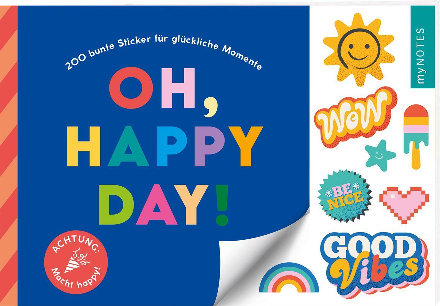 myNOTES Papeterie: Stickerheft Oh, happy day! main product photo