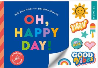 myNOTES Papeterie: Stickerheft Oh, happy day!