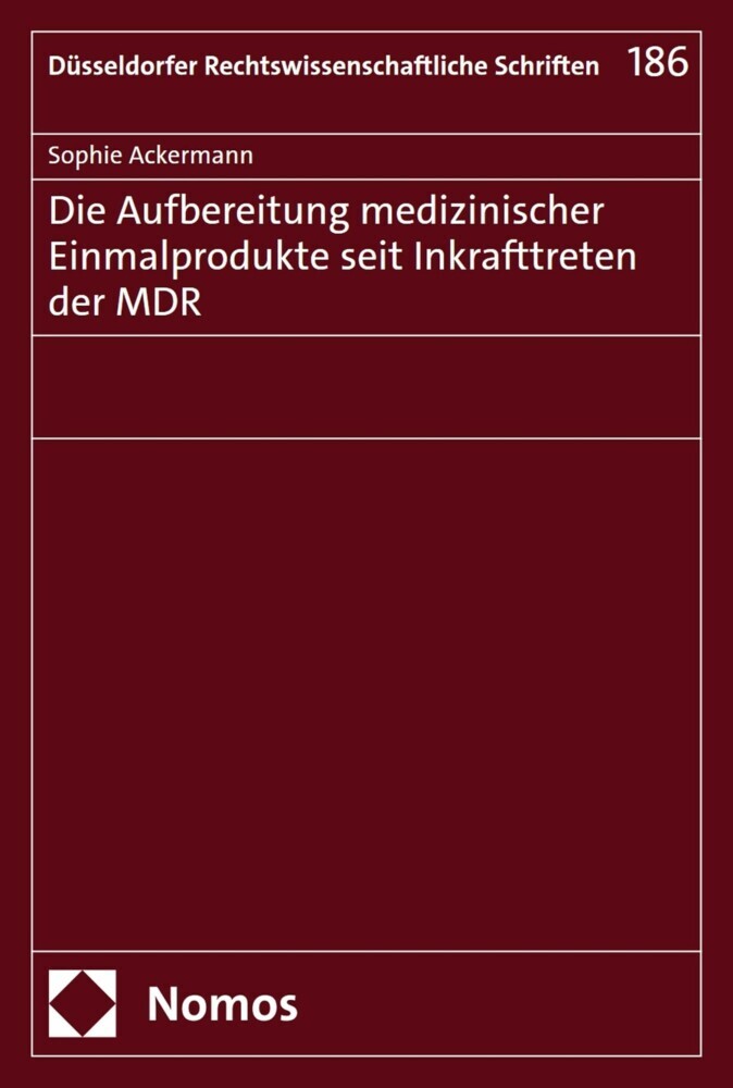 Die Aufbereitung medizinischer Einmalprodukte seit Inkrafttreten der MDR main product photo