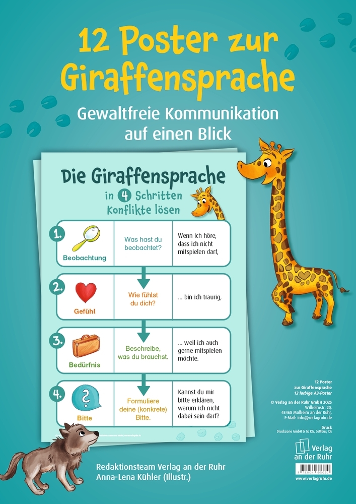 12 Poster zur Giraffensprache main product photo