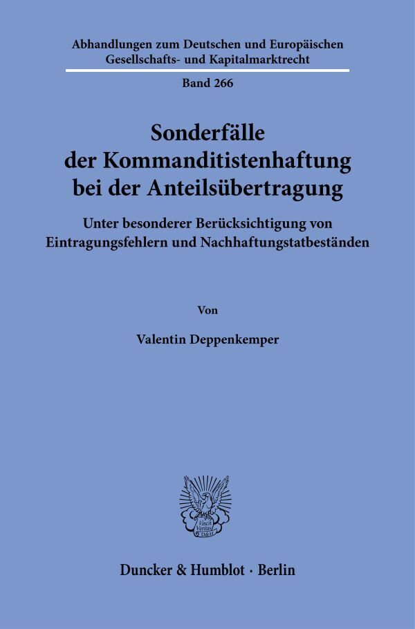 Sonderfälle der Kommanditistenhaftung bei der Anteilsübertragung main product photo
