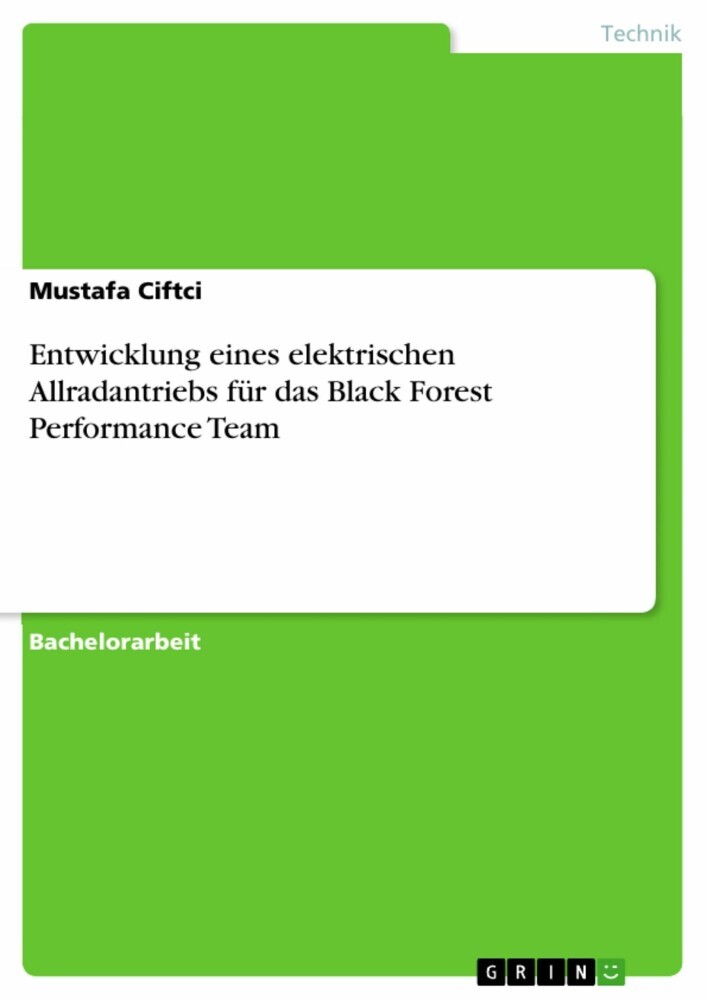 Entwicklung eines elektrischen Allradantriebs für das Black Forest Performance Team main product photo
