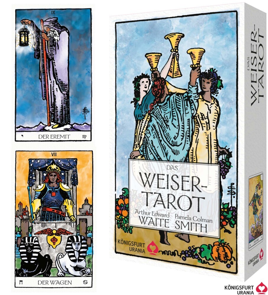 Das Weiser-Tarot - Tarot von A.E. Waite in den ursprünglichen Aquarellfarben (78 Karten illustriert von Pamela Colman Smith mit Booklet) main product photo