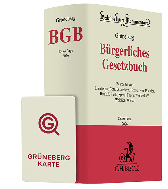 Grüneberg BGB Chat-Book, m. 1 Buch, m. 1 Beilage main product photo