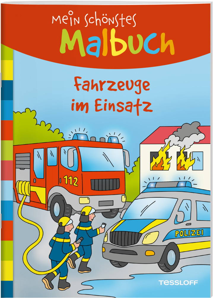 Mein schönstes Malbuch. Fahrzeuge im Einsatz main product photo
