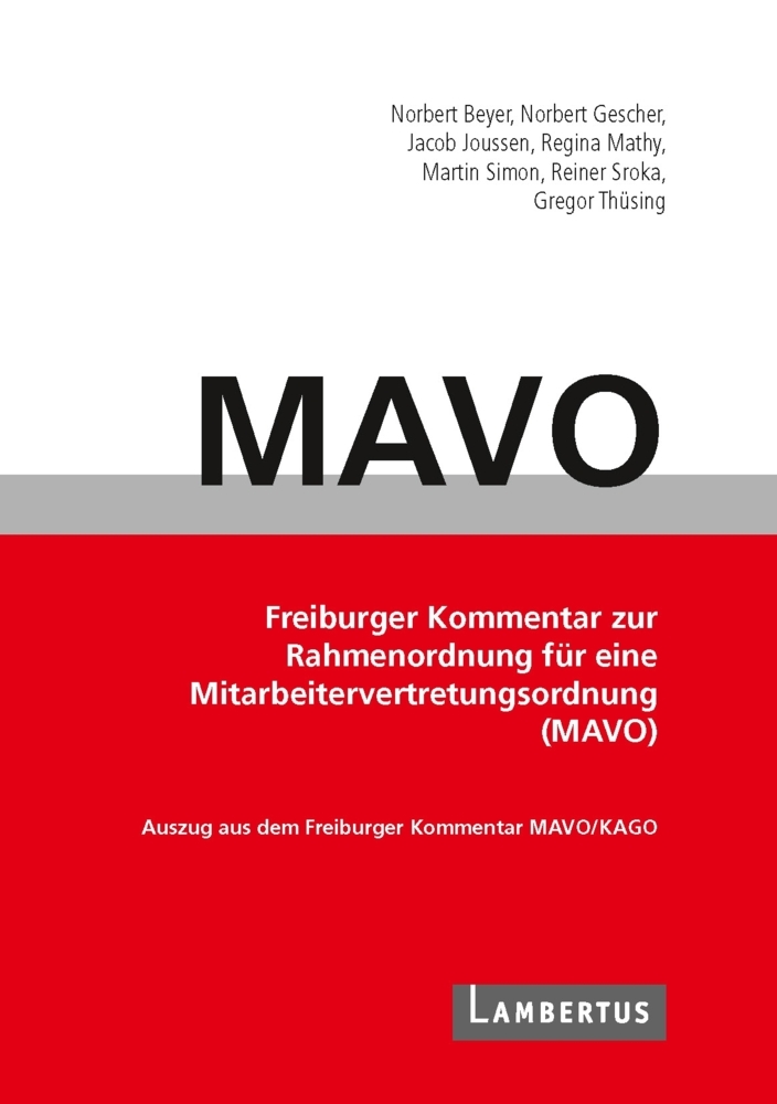 Handbuch MAVO-Kommentar main product photo