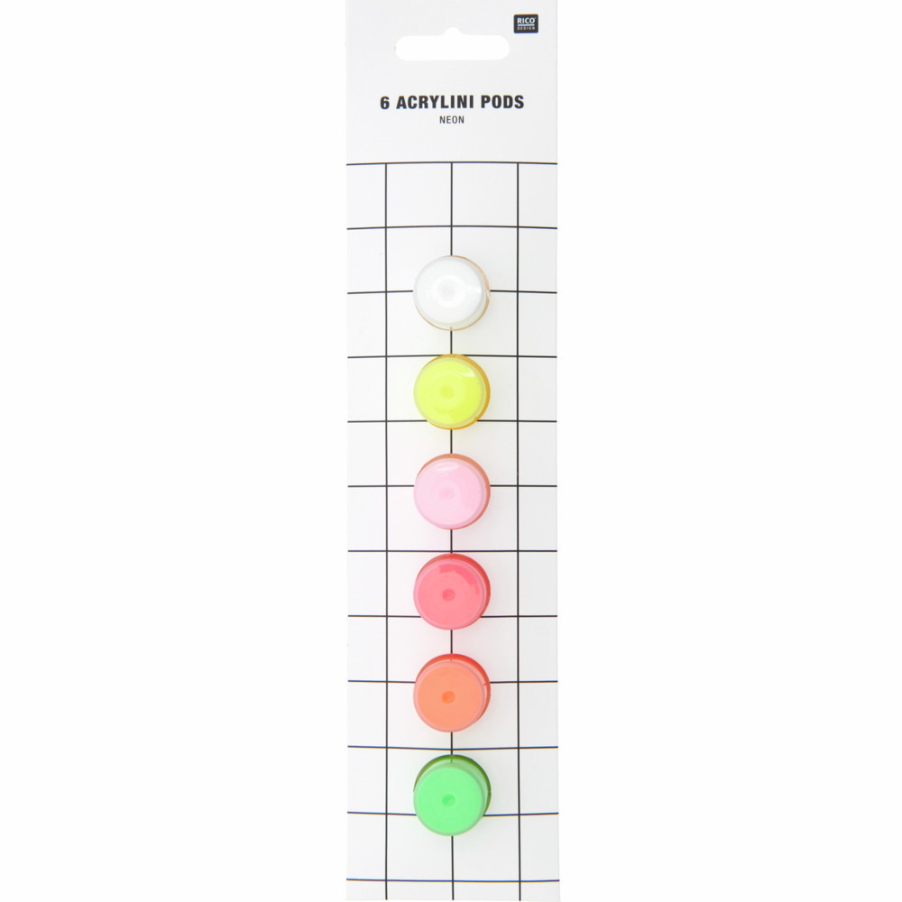 Acrylini Pods Neon Set, 6 Farben, je 3,5 ml main product photo