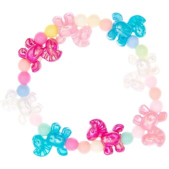 Mini Perlen Armband Set, Pferde, Material für 1 DIY-Armband, 30 cm Band + 28 Perlen