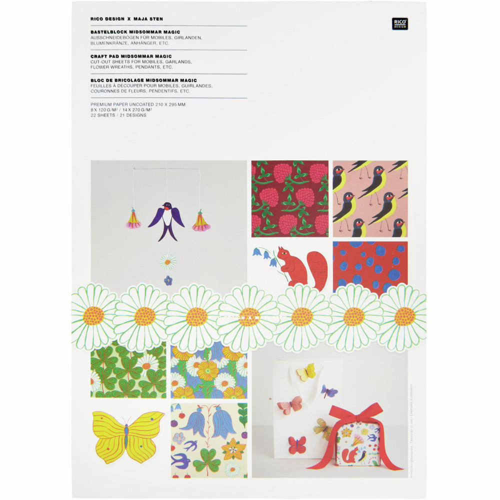 Bastelpapierblock Midsommar Magic FSC MIX, 23 Blatt main product photo