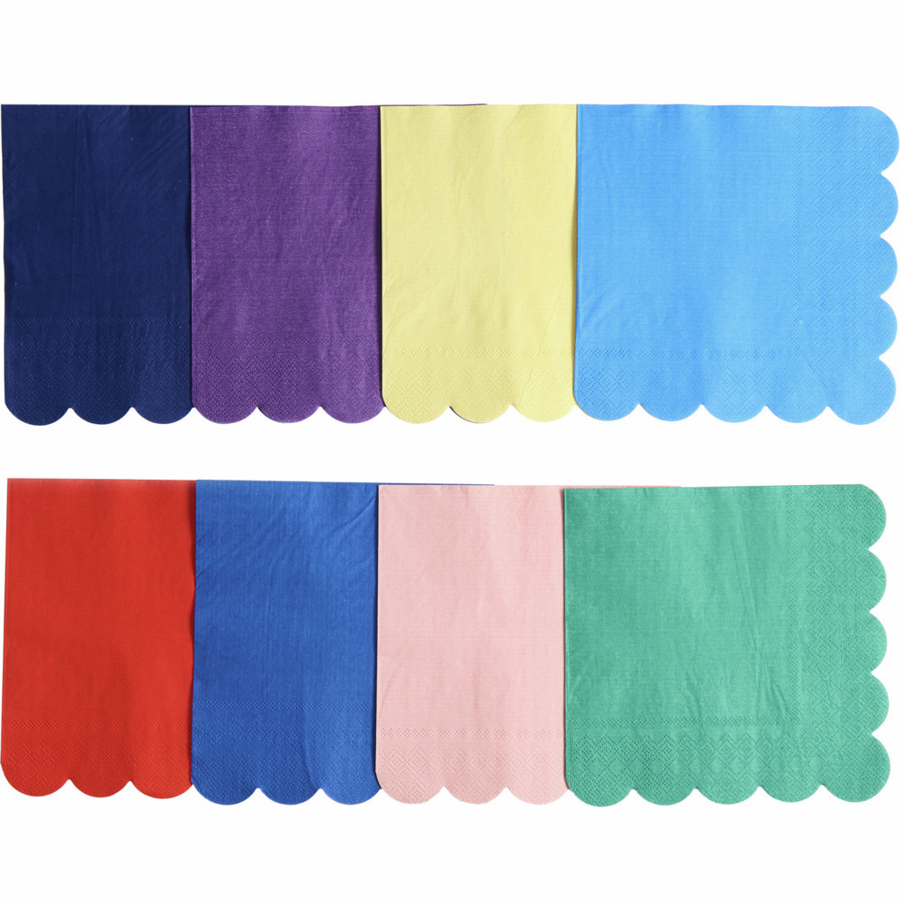 Servietten Mix, Magic Rainbow, FSC MIX, 16 Stk, 8 verschiedene Farben, 31 x 31 cm, 17,5 g/m² main product photo