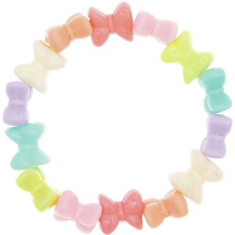 Mini Perlen Armband Set, Schleifen, Material für 1 DIY-Armband, 30 cm Band + 14 Perlen