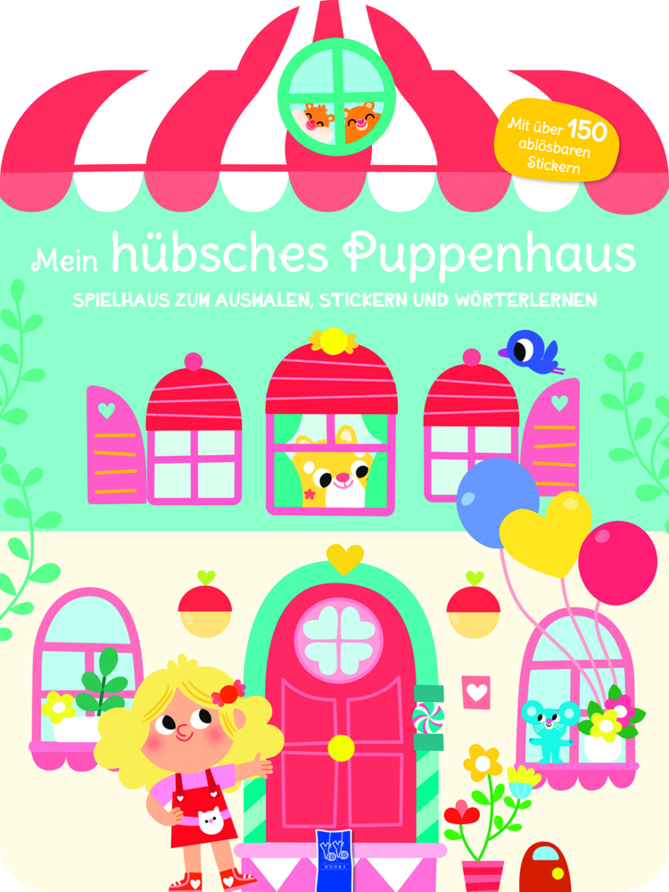 Mein hübsches Puppenhaus - Spielhaus zum Ausmalen, Stickern und Wörter lerner main product photo