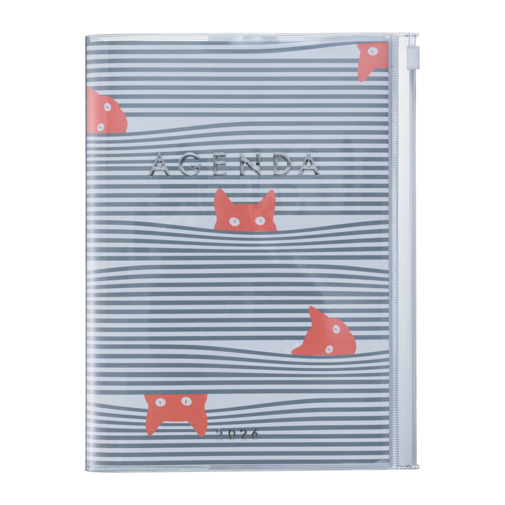 MARK'S 2025/26 Taschenkalender, A5 Cats, Gray main product photo