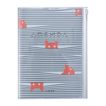 MARK'S 2025/26 Taschenkalender, A5 Cats, Gray