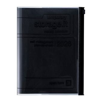 MARK'S 2025/26 Taschenkalender, A5 Storage.it, Black