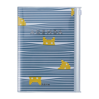 MARK'S 2025/26 Taschenkalender, A6 Cats, Navy
