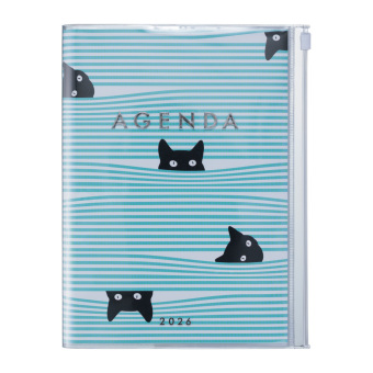 MARK'S 2025/26 Taschenkalender, A5 Cats, Mint