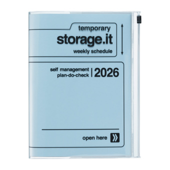 MARK'S 2025/26 Taschenkalender, A5 Storage.it, Blue