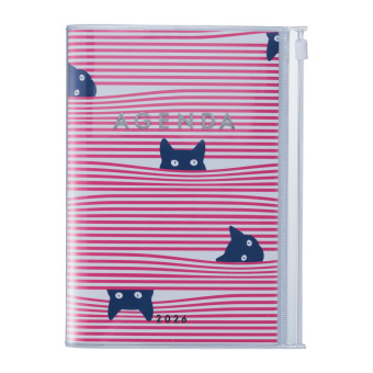 MARK'S 2025/26 Taschenkalender, A6 Cats, Pink