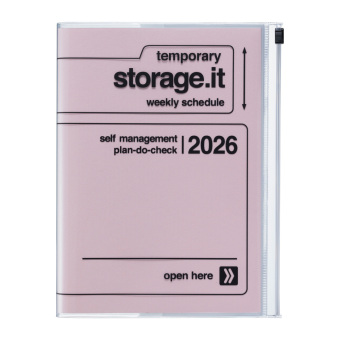 MARK'S 2025/26 Taschenkalender, A5 Storage.it, Pink