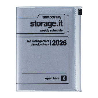 MARK'S 2025/26 Taschenkalender, A6 Storage.it, Silver
