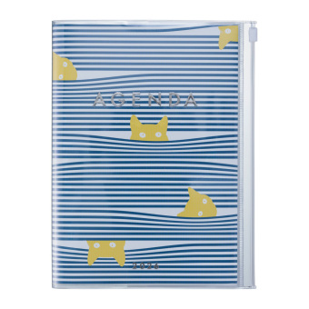 MARK'S 2025/26 Taschenkalender, A5 Cats, Navy