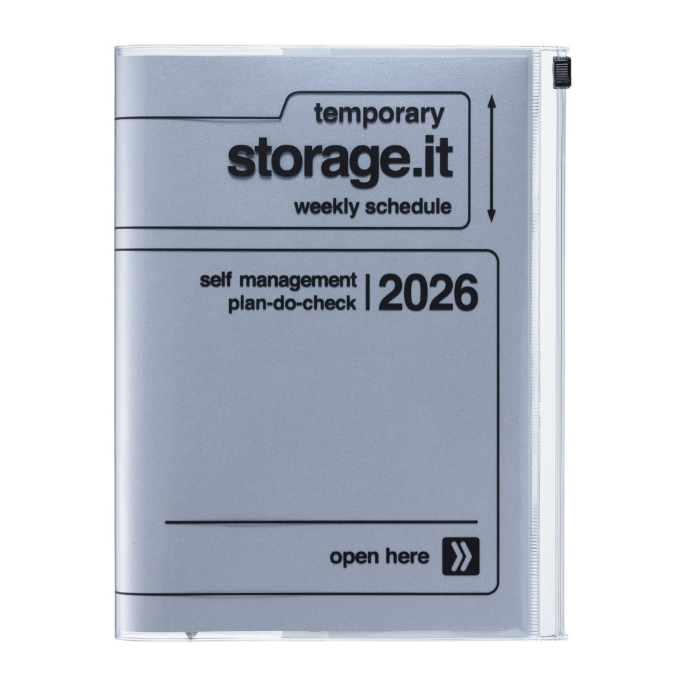 MARK'S 2025/26 Taschenkalender, A5 Storage.it, Silver main product photo