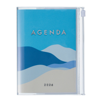 MARK'S 2025/26 Taschenkalender, A6 Mountain, Blue