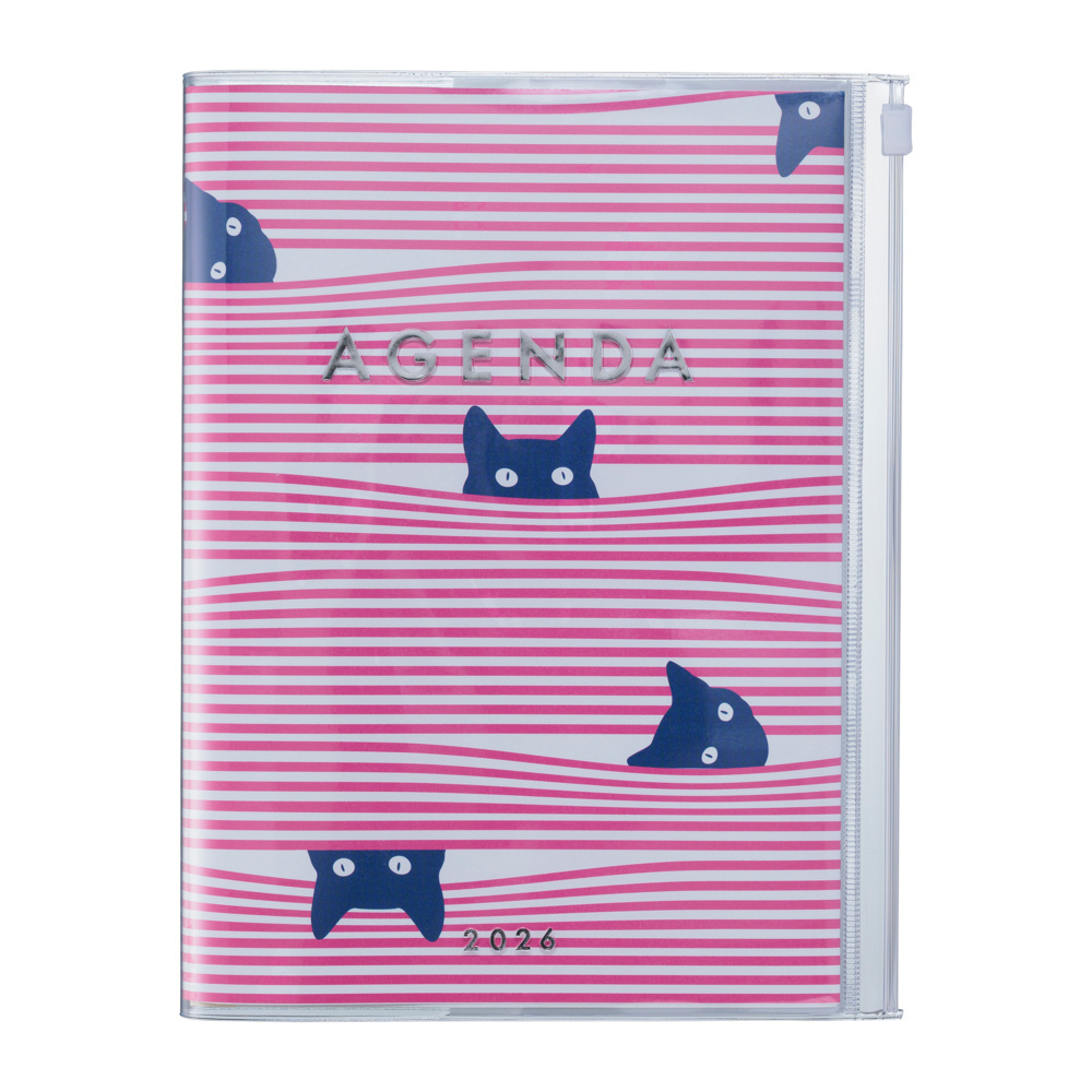 MARK'S 2025/26 Taschenkalender, A5 Cats, Pink main product photo
