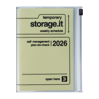 MARK'S 2025/26 Taschenkalender, A6 Storage.it, Yellow