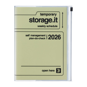 MARK'S 2025/26 Taschenkalender, A5 Storage.it, Yellow