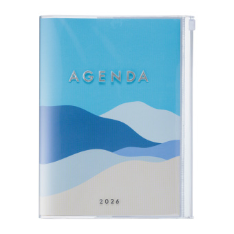 MARK'S 2025/26 Taschenkalender, A5 Mountain, Blue