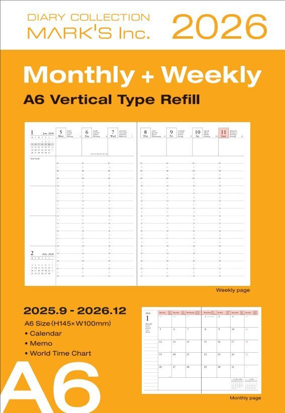 MARK'S 2025/26 Refill, Taschenkalender, A6 main product photo