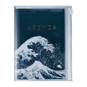 MARK'S 2025/26 Taschenkalender, A6 Japan / Wave, Navy
