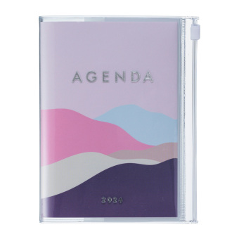 MARK'S 2025/26 Taschenkalender, A6 Mountain, Pink