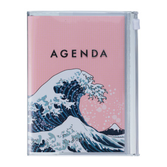 MARK'S 2025/26 Taschenkalender, A6 Japan / Wave, Pink