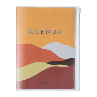 MARK'S 2025/26 Taschenkalender, A5 Mountain, Orange