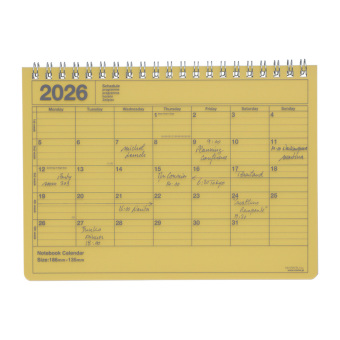 MARK'S 2026 Tischkalender, S, Yellow
