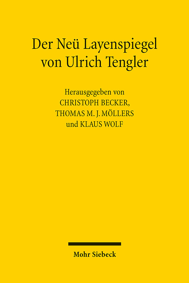 Der Neü Layenspiegel von Ulrich Tengler main product photo