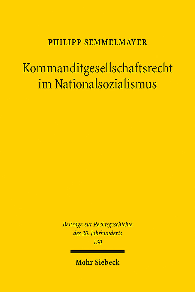 Kommanditgesellschaftsrecht im Nationalsozialismus main product photo