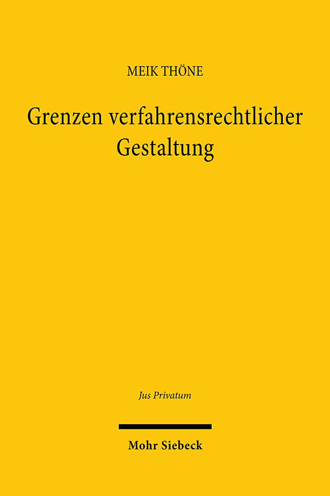Grenzen verfahrensrechtlicher Gestaltung main product photo