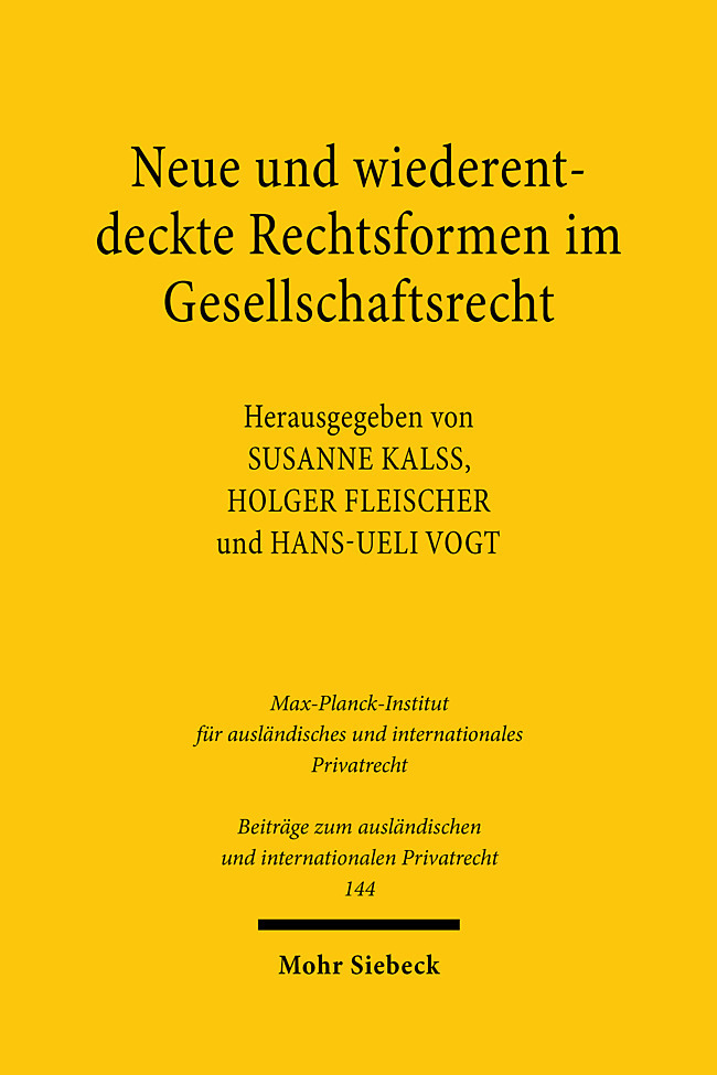 Neue und wiederentdeckte Rechtsformen im Gesellschaftsrecht main product photo