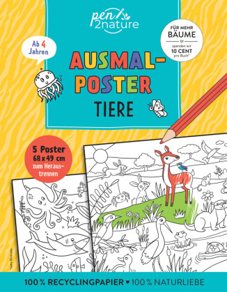 Ausmalposter Tiere